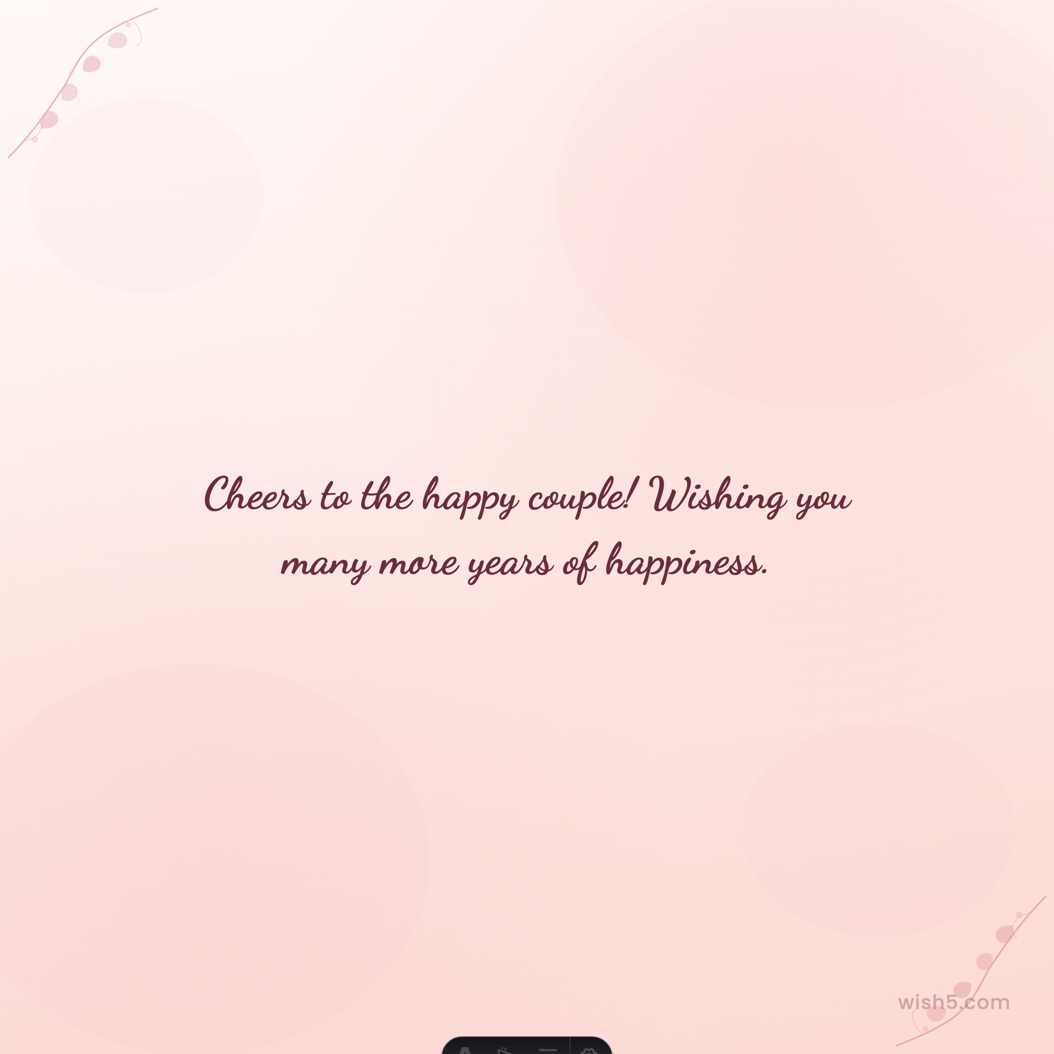 Free anniversary greeting card example — Rose Wash template