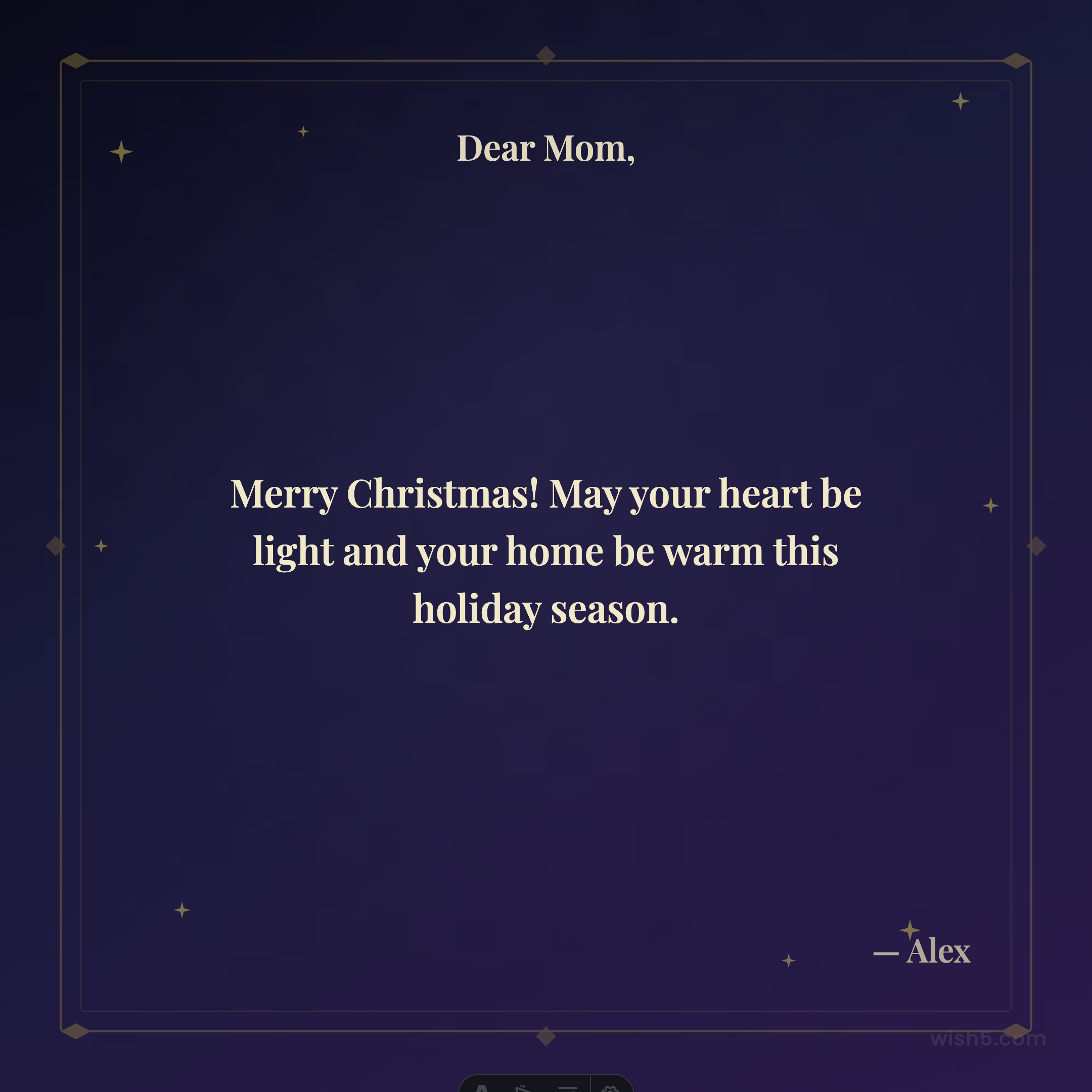Christmas greeting card example