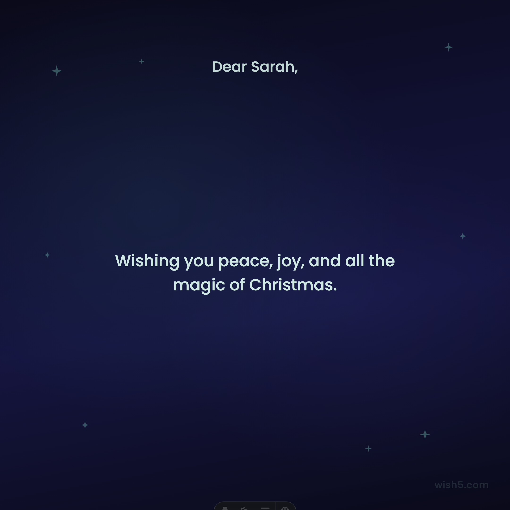 Free christmas greeting card example — Northern Lights template