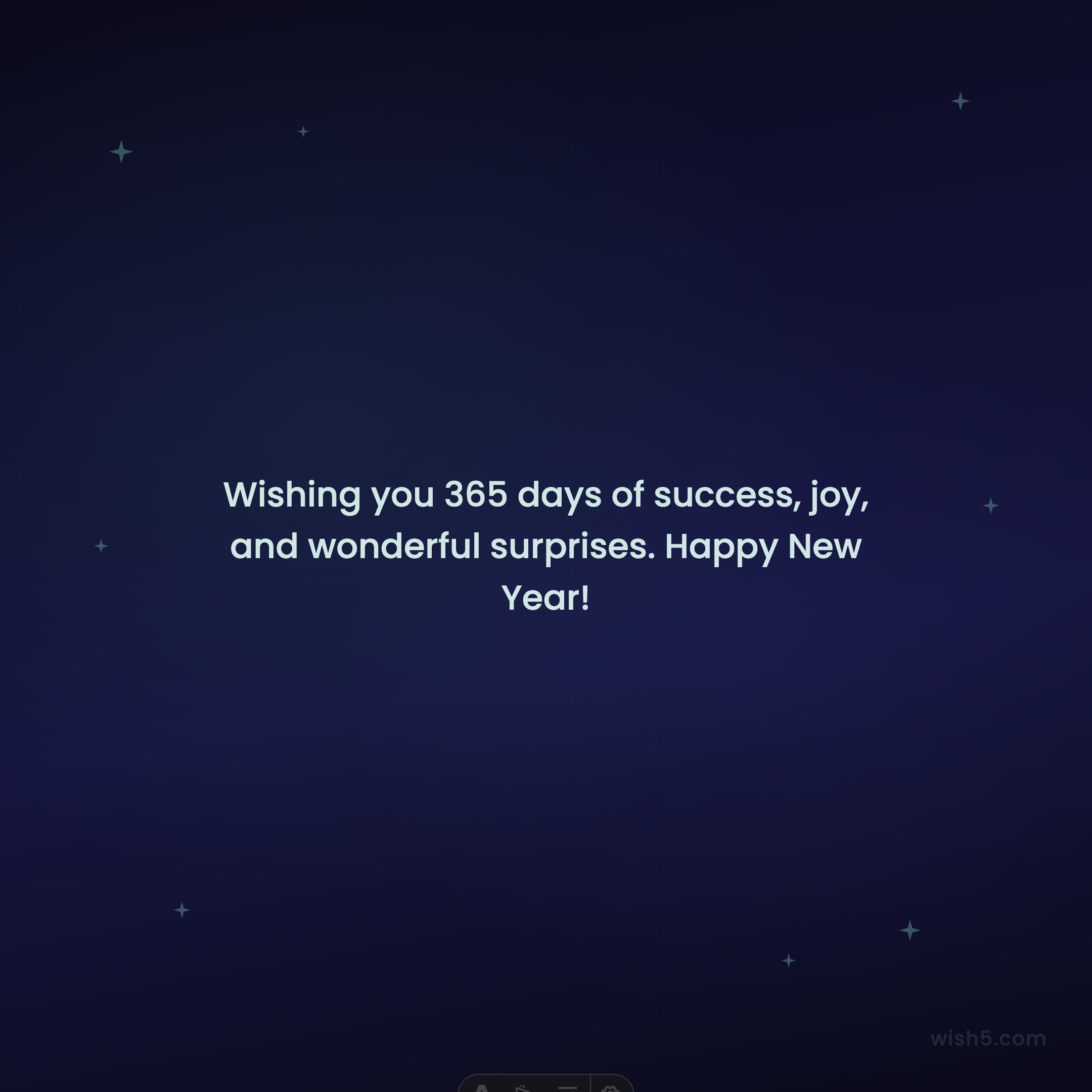 Free new year greeting card example — Northern Lights template