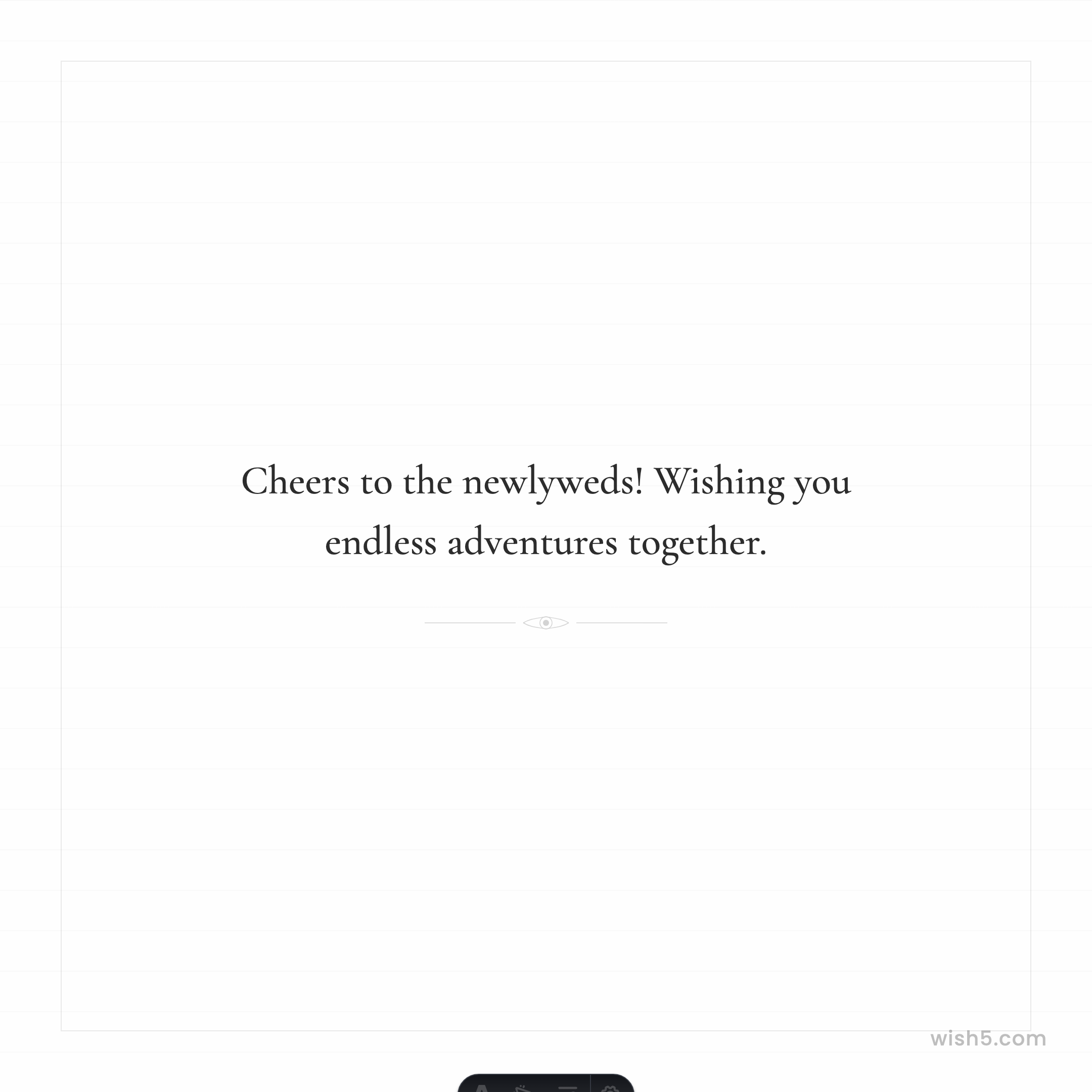 Free wedding greeting card example — White Linen template